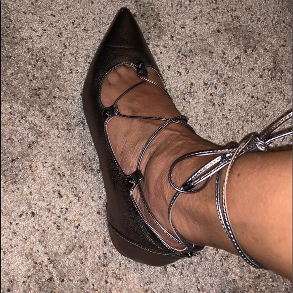 Halogen Owen bronze pointy toe Ghilles flats - Picture 9 of 9